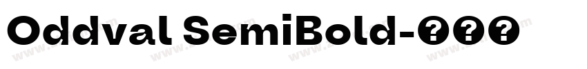 Oddval SemiBold字体转换
